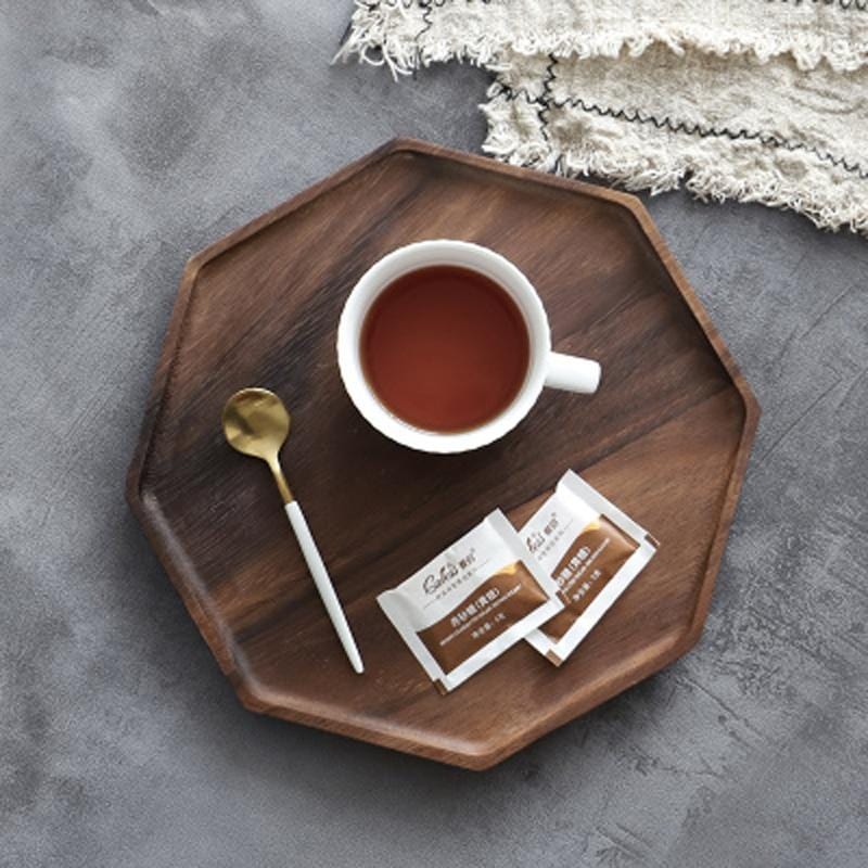 Acacia Wood Serving Plate – 12-Inch Wooden Platter for Appetizers, Salads, and Desserts – Elegant Serving Dish