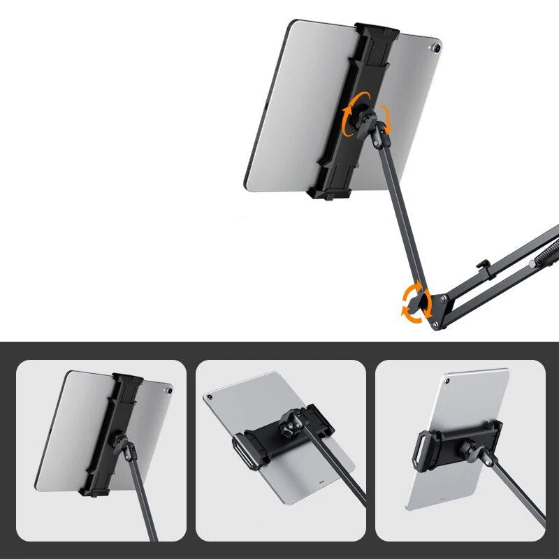Lightweight Aluminium Tablet Holder for Hands-Free Viewing