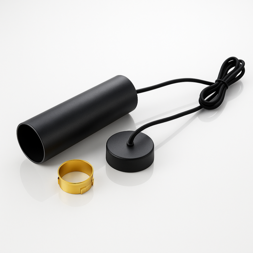 Black Aluminum Tube Pendant Light