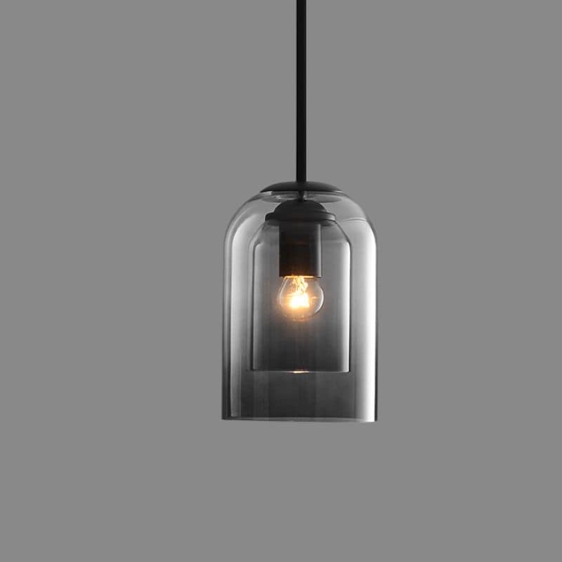 Coloured Glass Hanging Lamp with Adjustable Cord