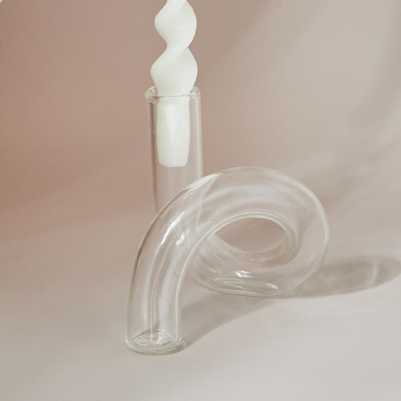 Decorative Candle Holder with Sculptural Minimalist Design