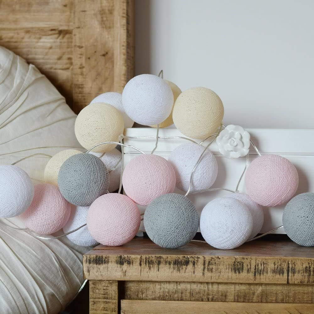 Decorative String Lights with Soft LED Cotton Balls