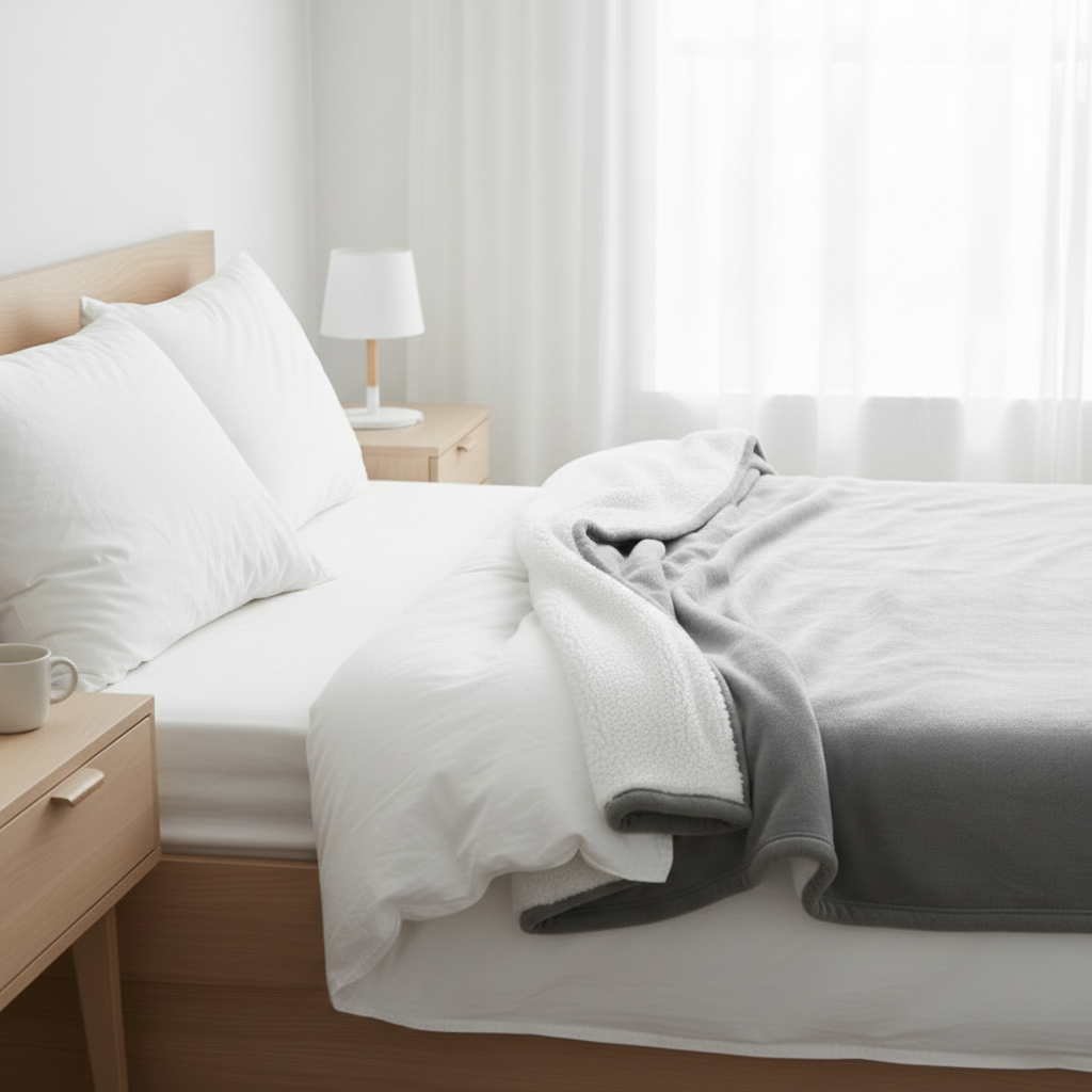 Electric Heated Microfleece Throw Blanket