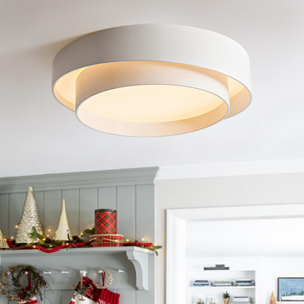 Concentric Ring LED Ceiling Light with Layered Modern Design