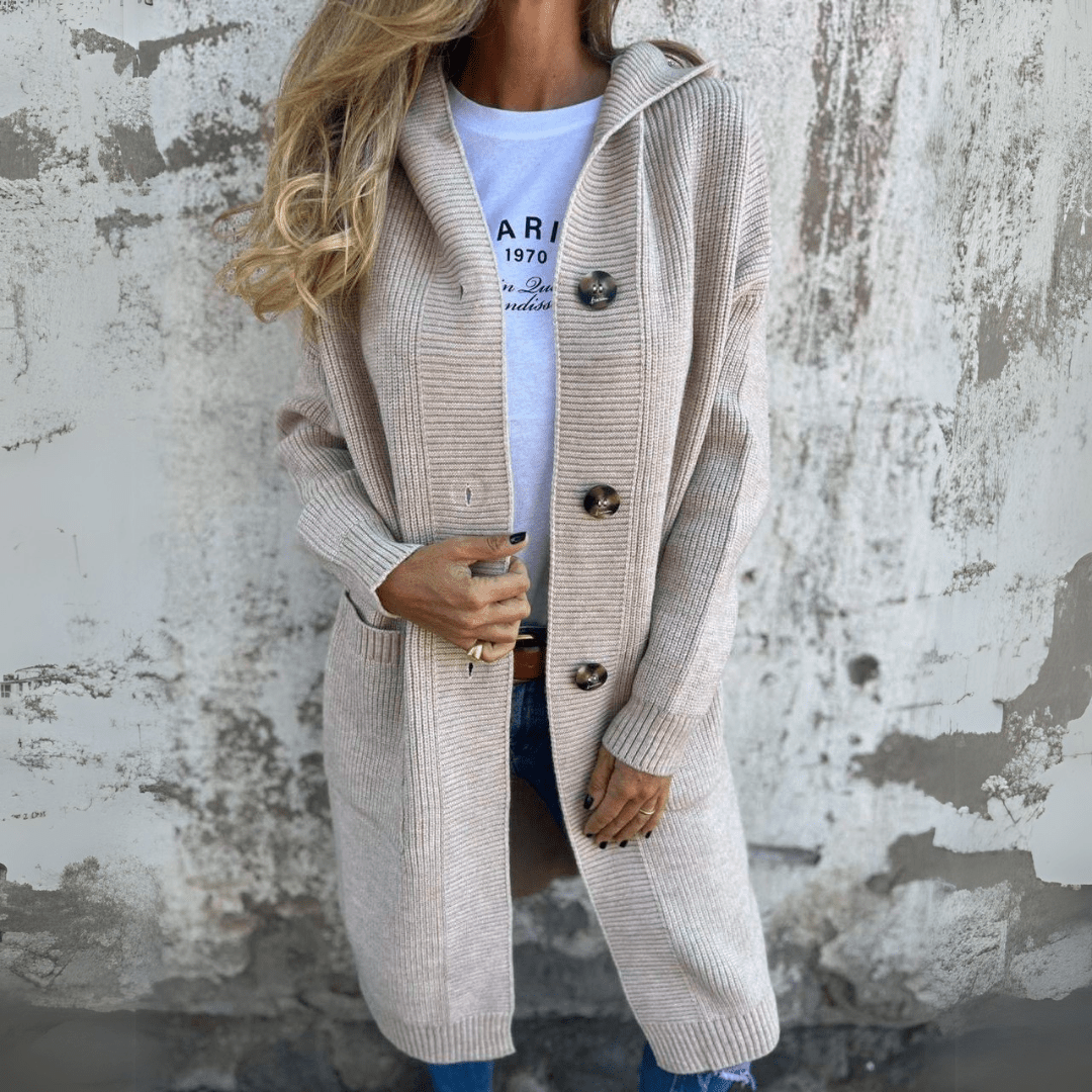 Women's Long Knit Cardigan with Pockets