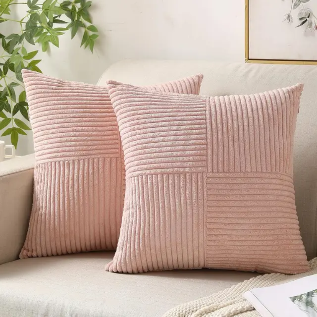 Luxury Cushion Covers | Striped Throw Pillow Covers with Soft Texture