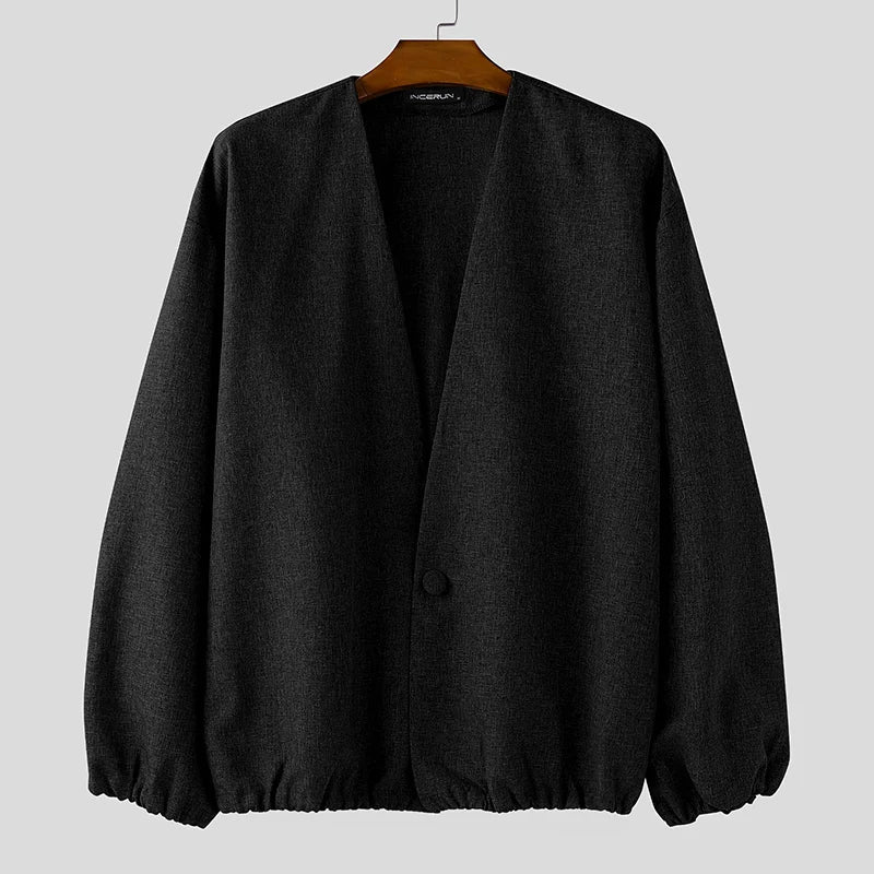 Men’s Button-Front Knit Jacket