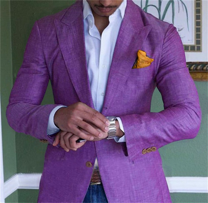 Men’s Cotton-Linen Blazer