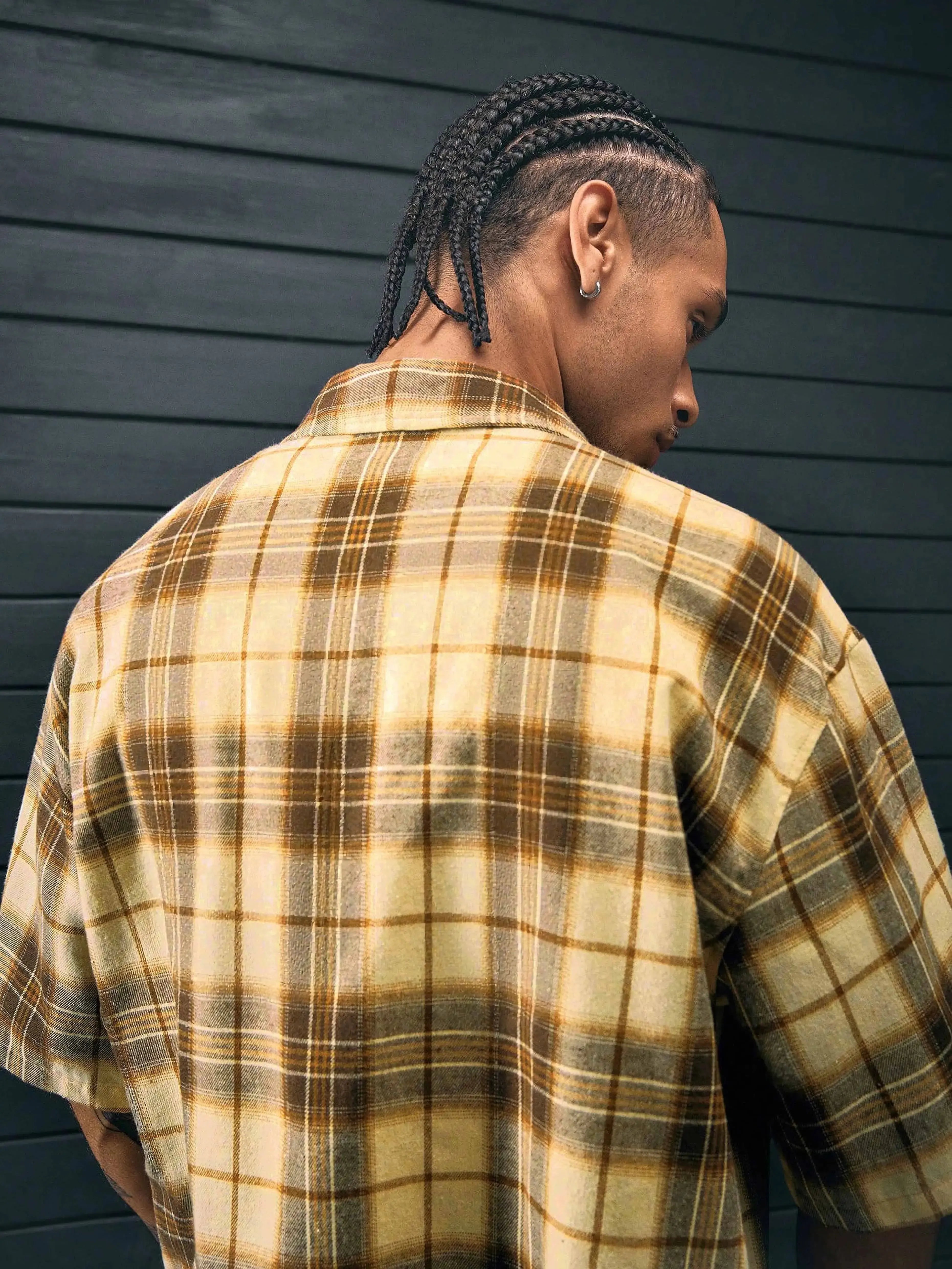 Men’s Cropped Plaid Shirt