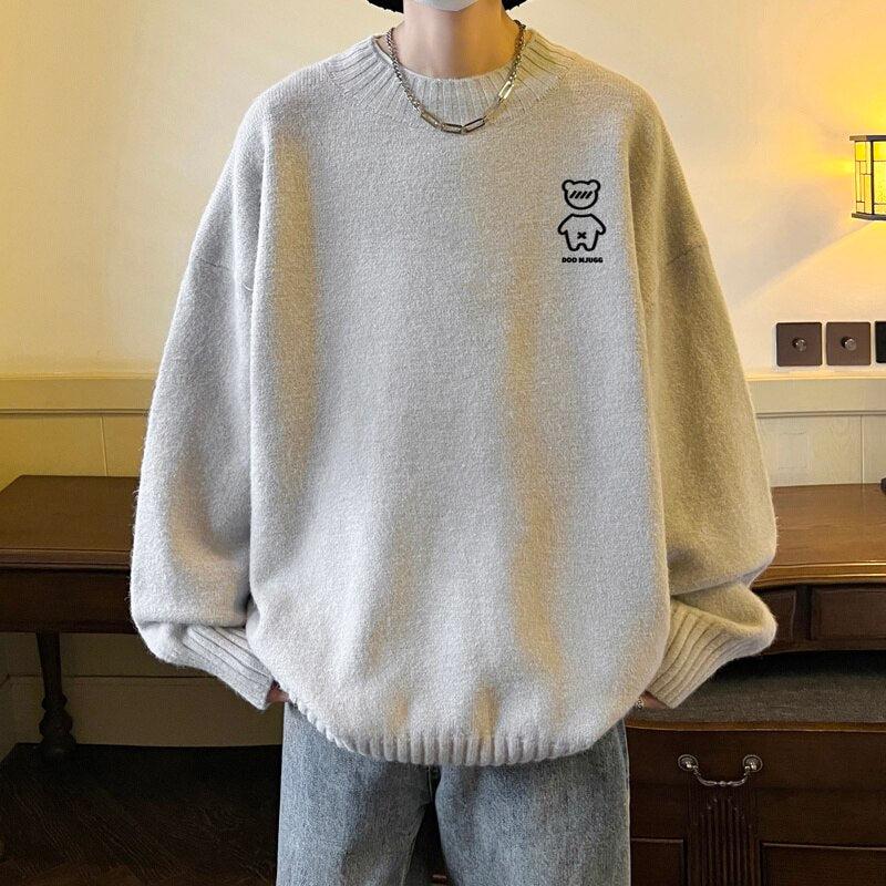 Men’s Embroidered Bear Sweater