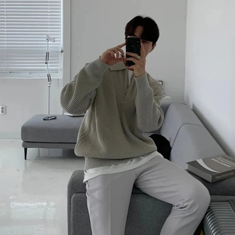 Men’s Old Money Half-Zip Sweater