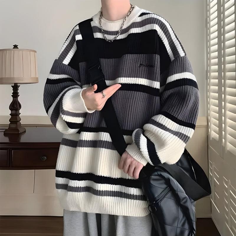 Men’s Striped Knit Sweater