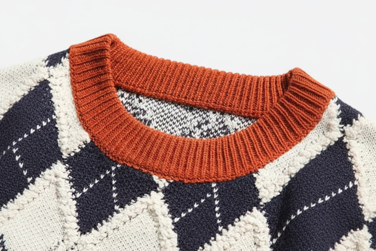 Men's Vintage Argyle Sweater