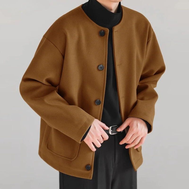 Men’s Vintage Collarless Jacket