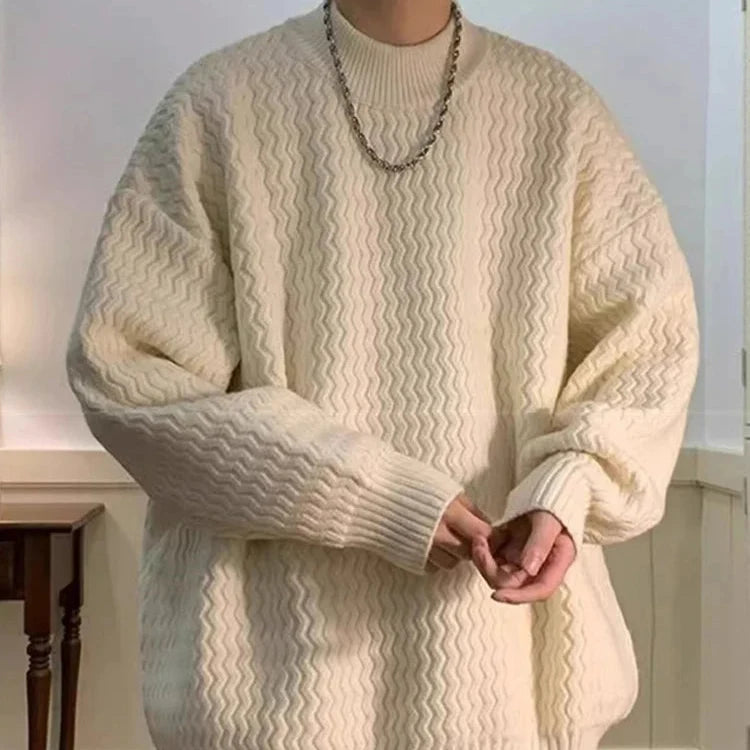 Men’s Wavy Knit Sweater