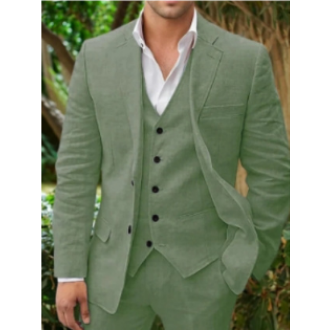 Men’s 3-Piece Summer Formal Wedding Guest Suit