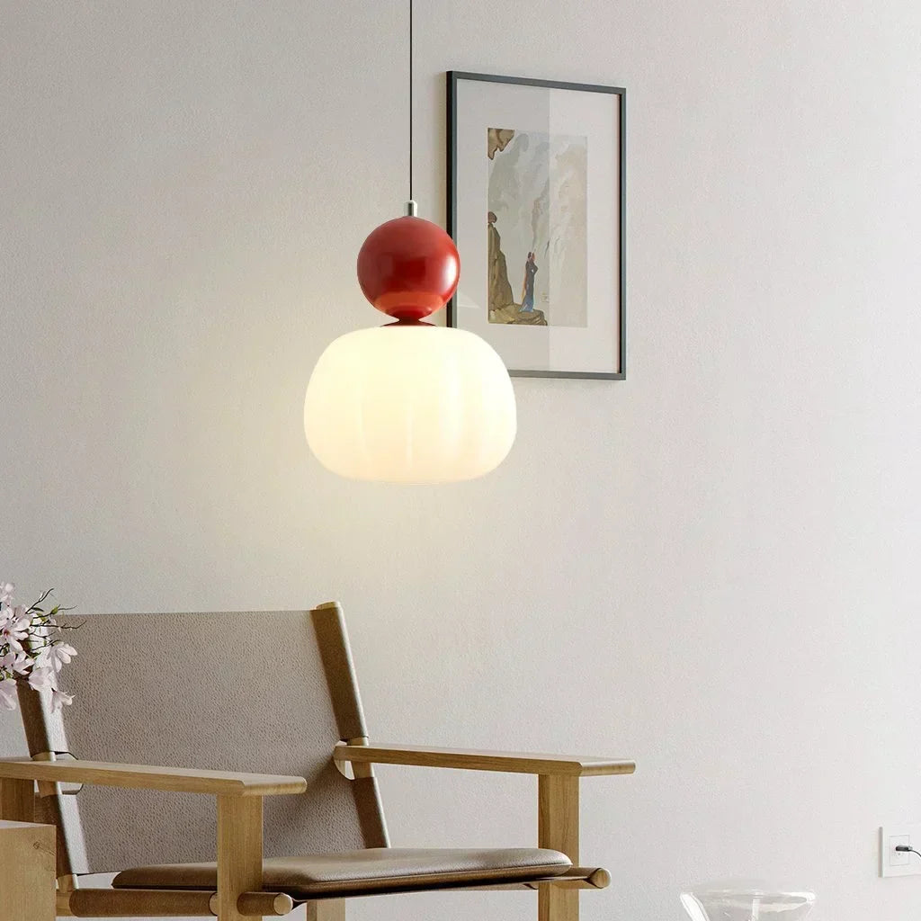 Modern Nordic LED Glass Ceiling Lamp with Adjustable Cord