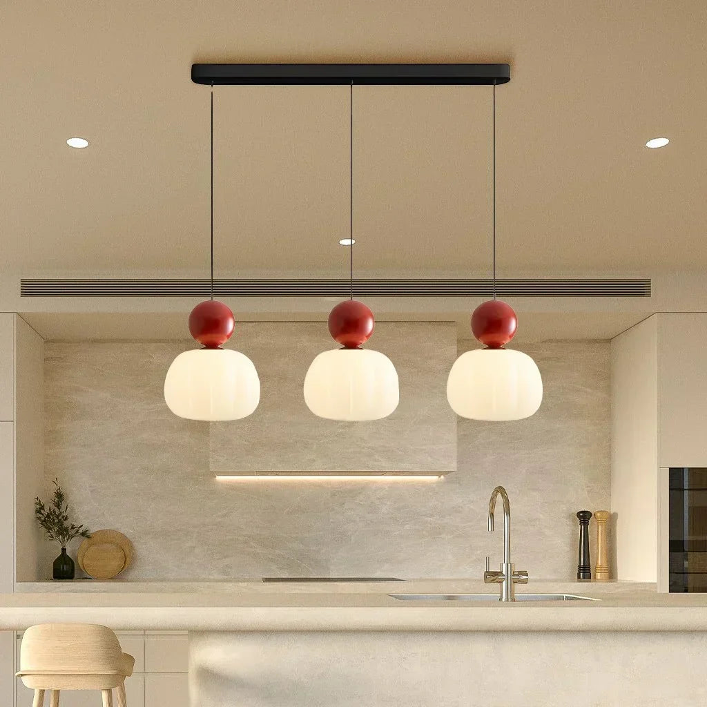 Modern Nordic LED Glass Ceiling Lamp with Adjustable Cord