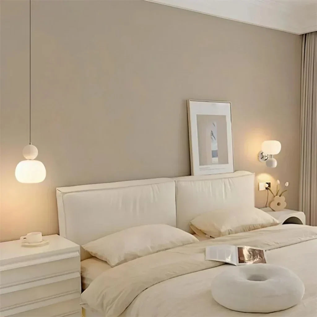 Modern Nordic LED Glass Ceiling Lamp with Adjustable Cord