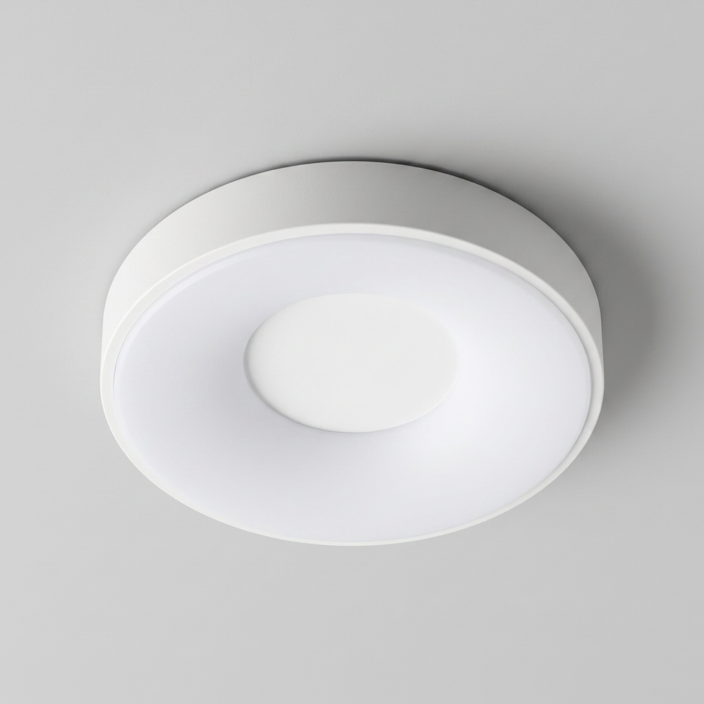 Modern Round LED Ceiling Light with Adjustable Color Temperature and Minimalist Design