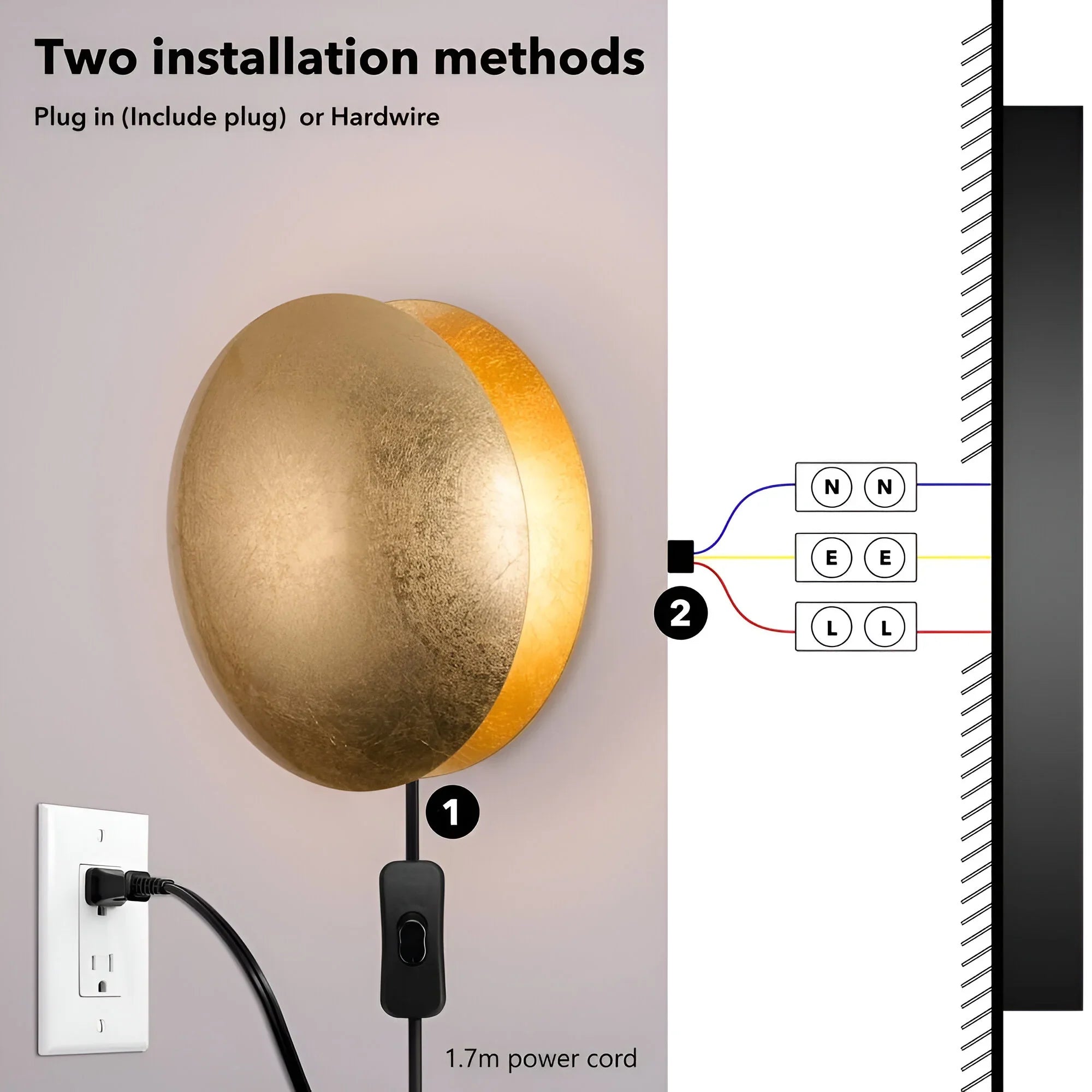 Minimalist Moon LED Wall Light for Hallways, Bedrooms and Entrances