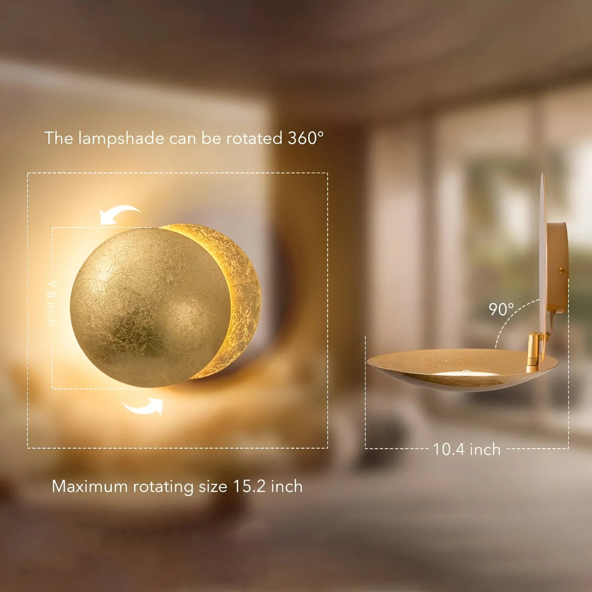 Minimalist Moon LED Wall Light for Hallways, Bedrooms and Entrances