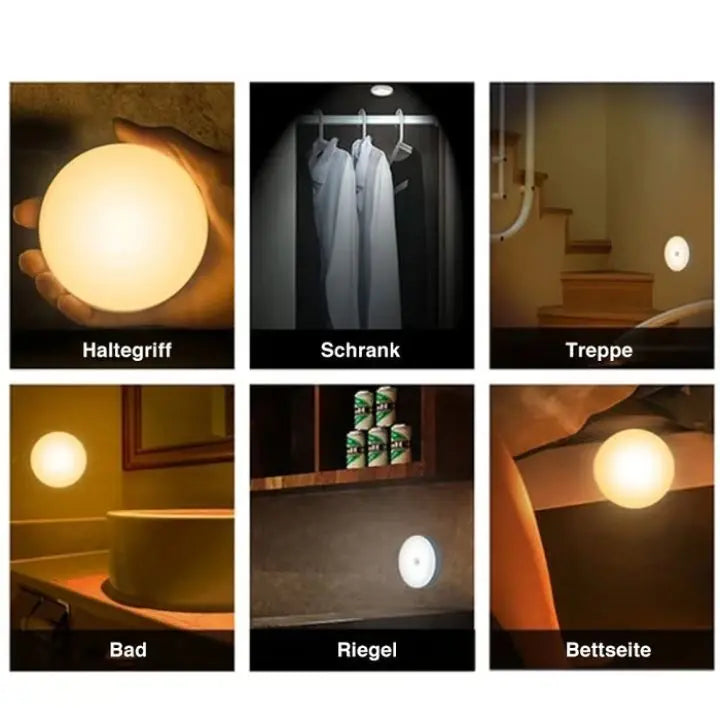 Rechargeable Motion Sensor LED Night Light with PIR Detection and USB Charging