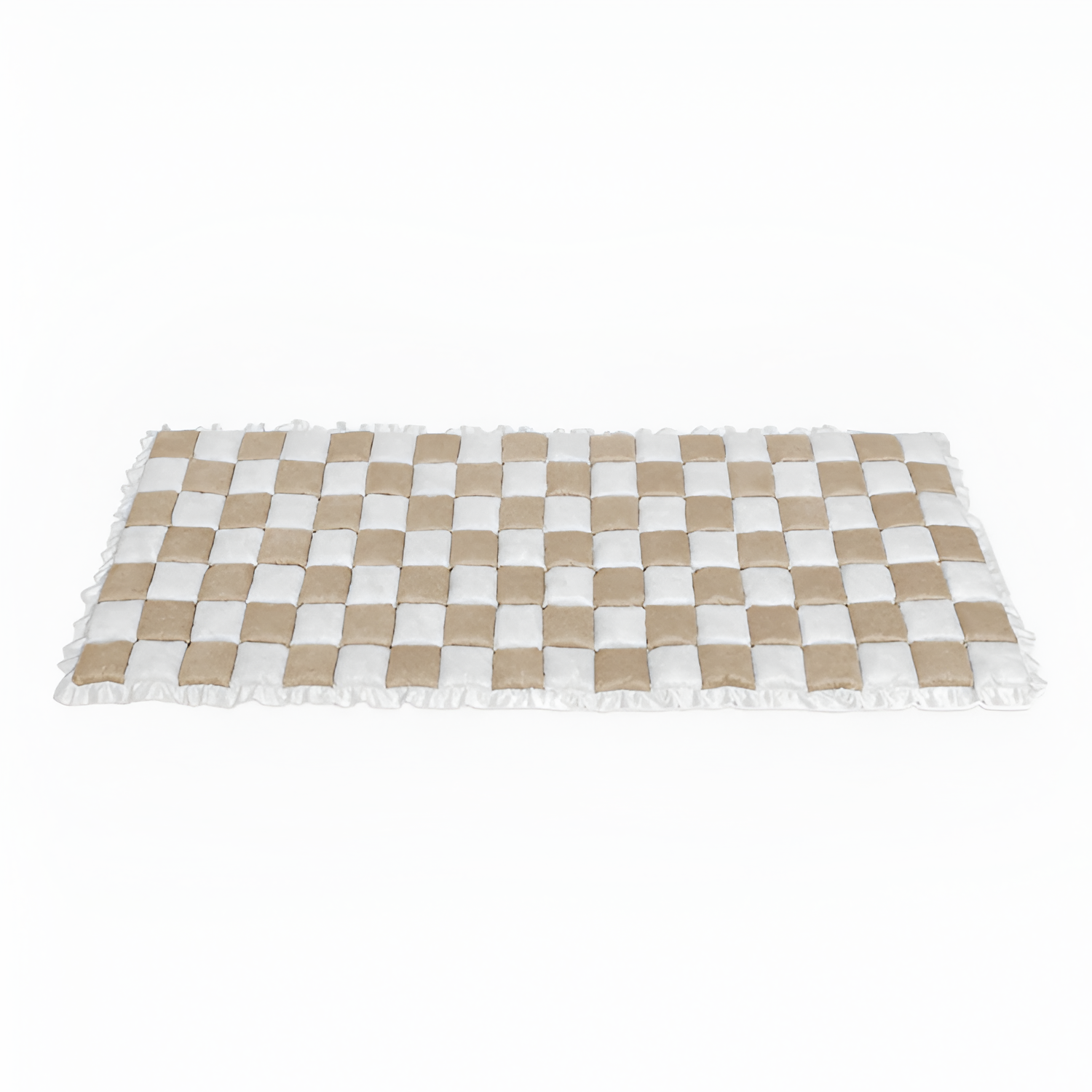 Non-Slip Checkered Plush Pet Mat