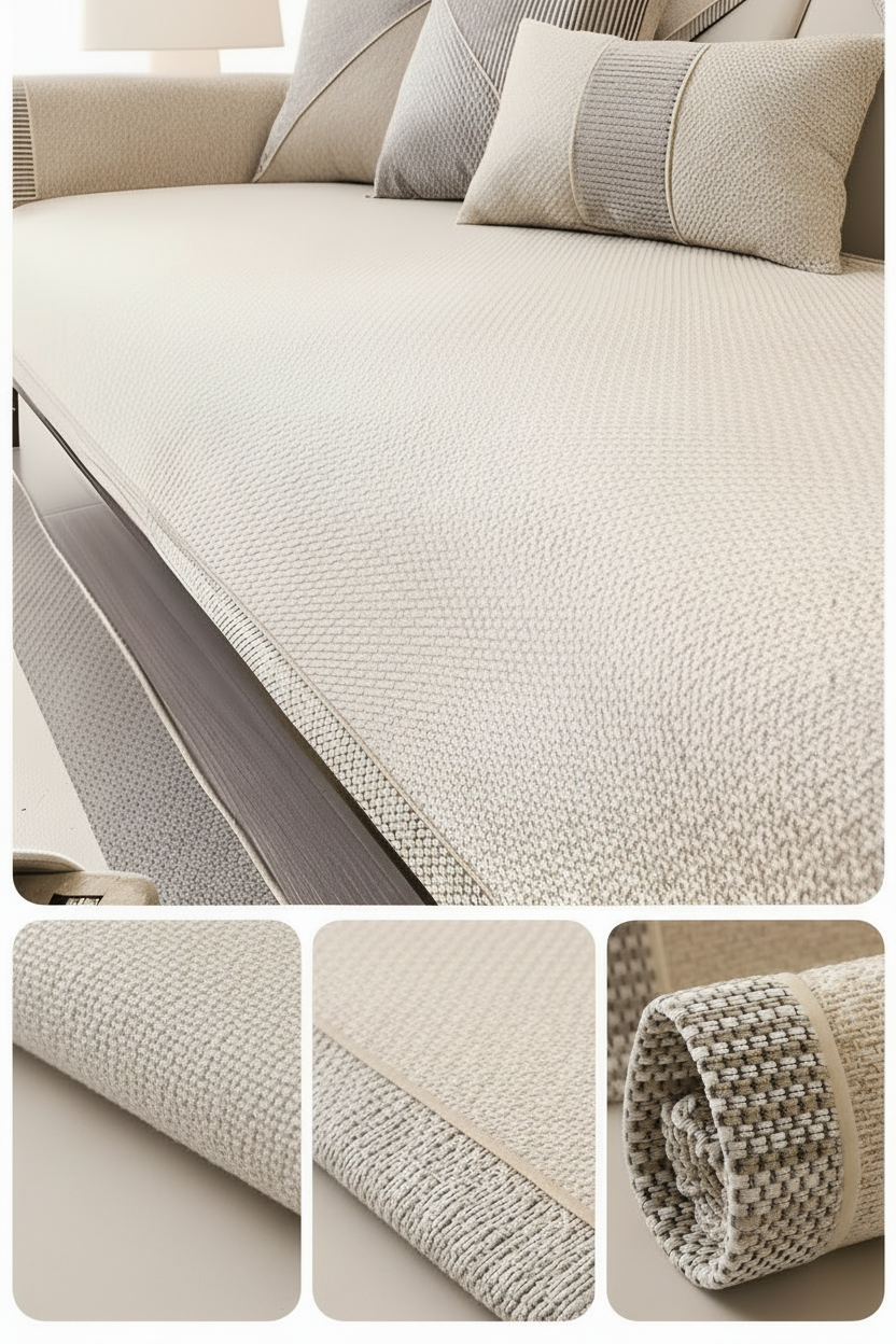 Non-Slip Textured Sofa and Cushion Cover