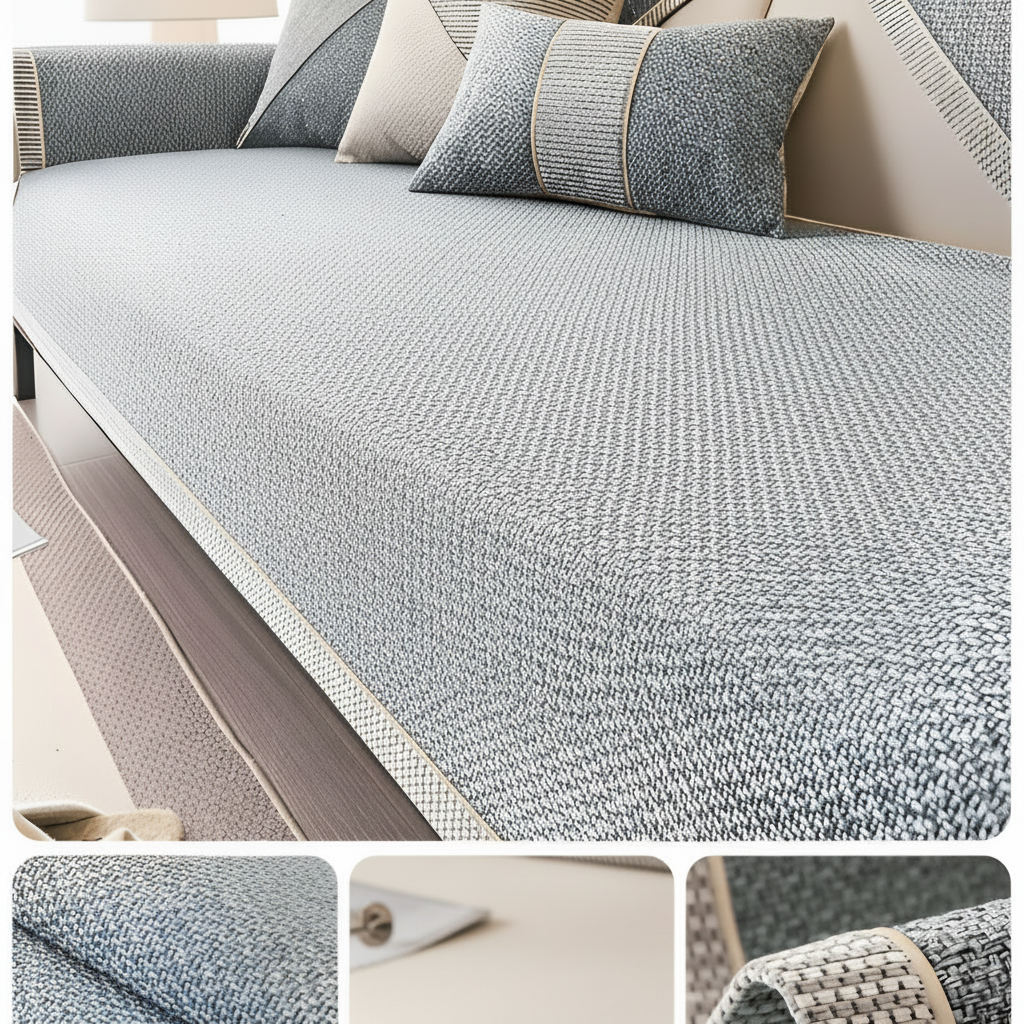 Non-Slip Textured Sofa and Cushion Cover
