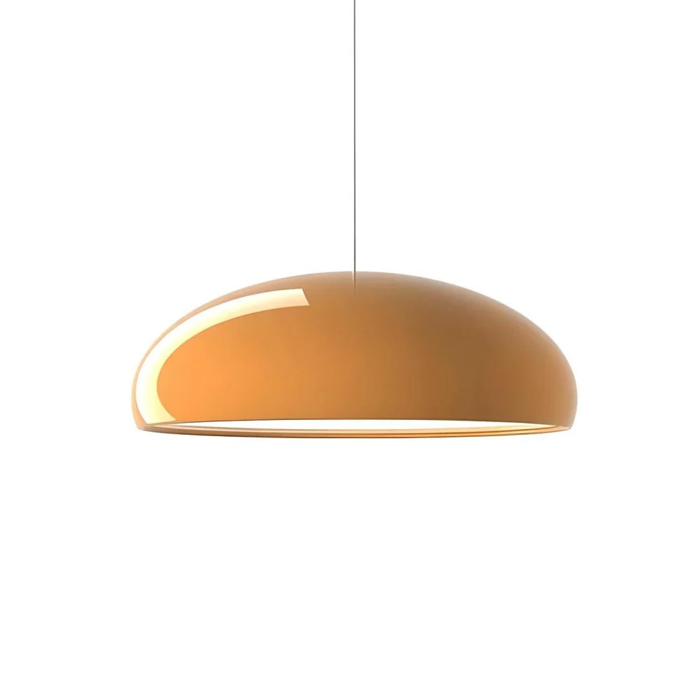 Nordic Colorful Metal Bowl Pendant Light with LED Lighting for Modern Interiors