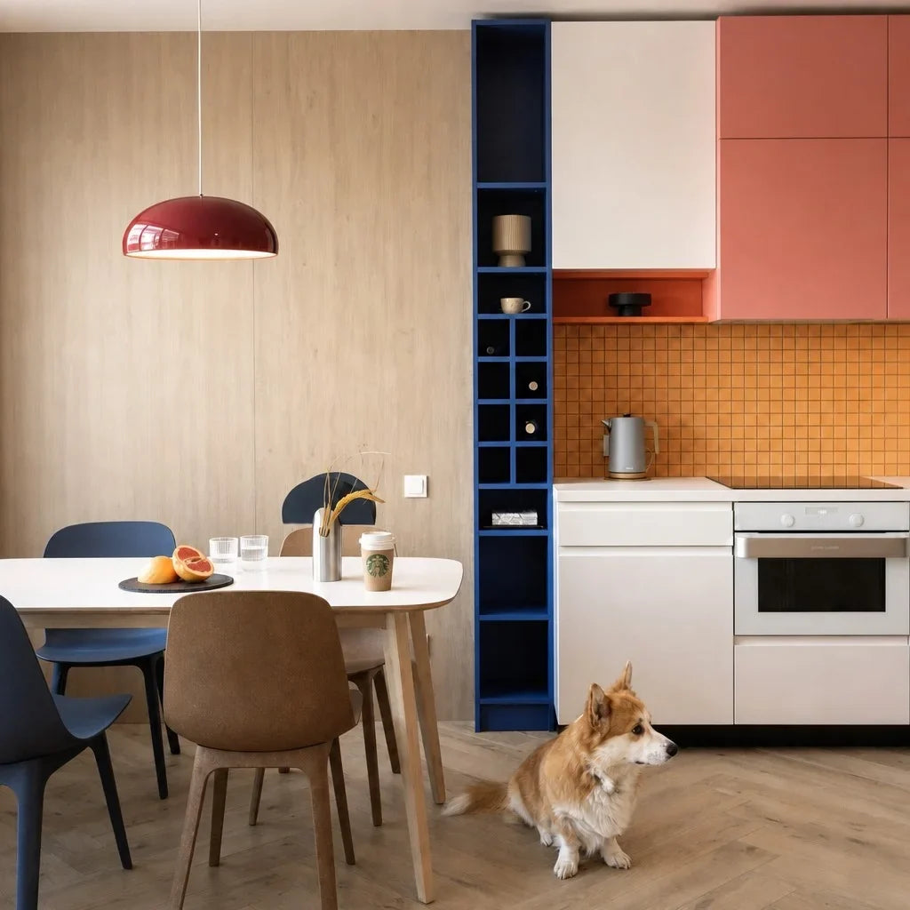 Nordic Colorful Metal Bowl Pendant Light with LED Lighting for Modern Interiors