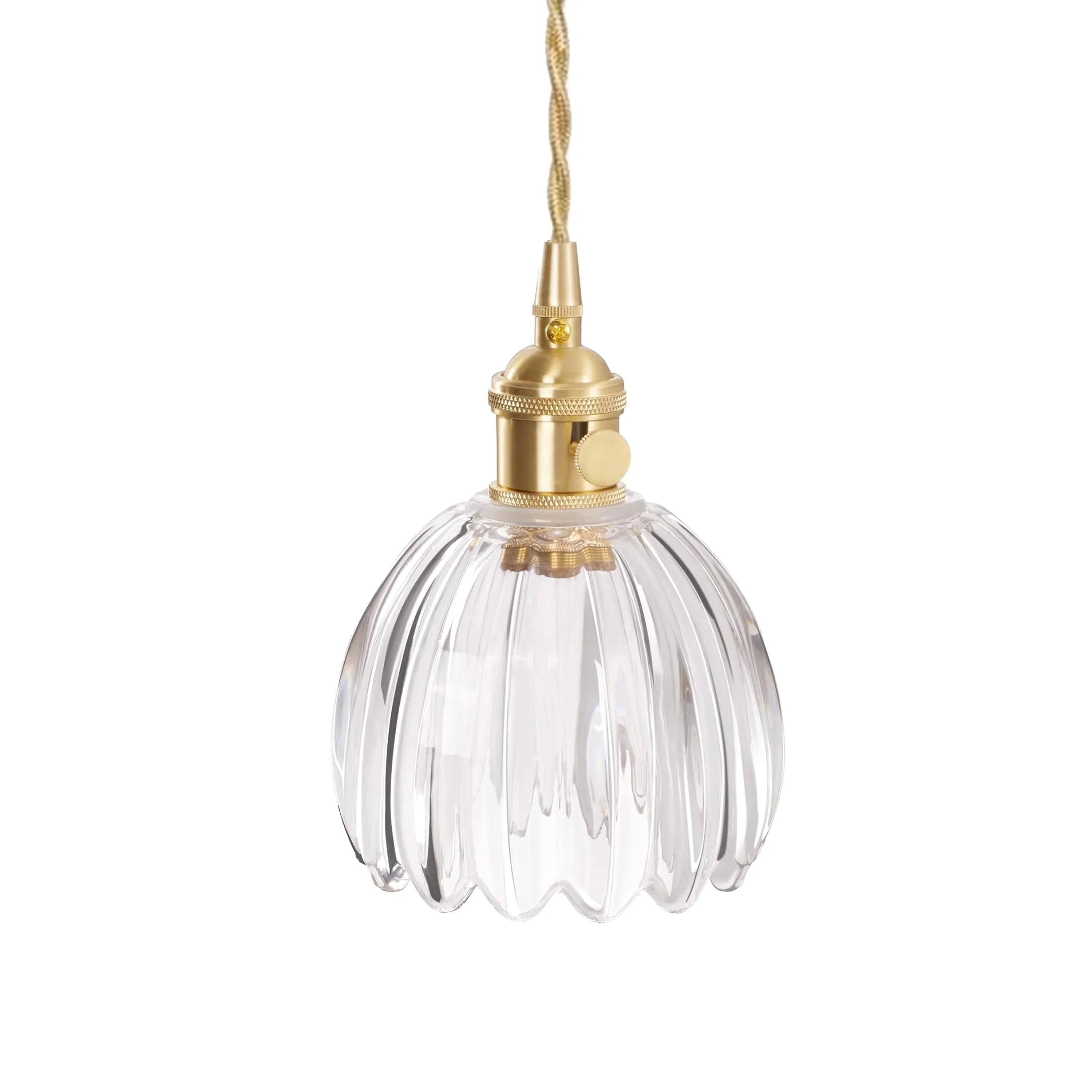Petite Glass Flower Pendant Light with Elegant Petal Design