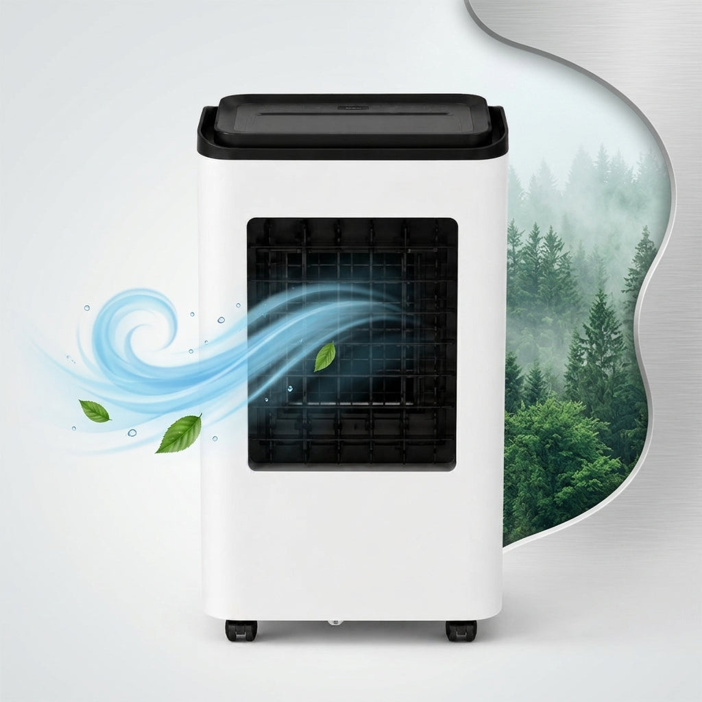 Portable Indoor Air Cooler with Remote Control, Cooling and Fan Modes