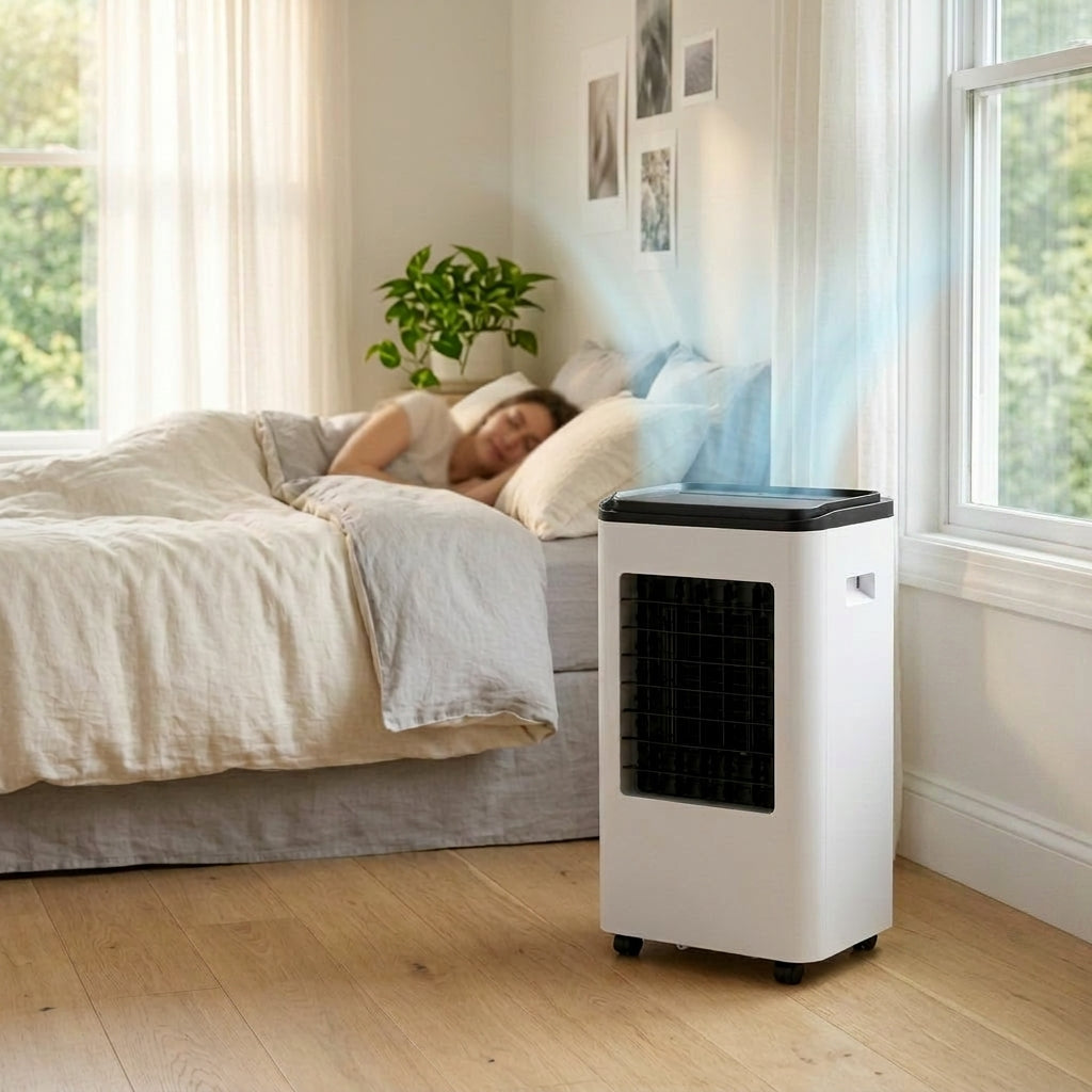Portable Indoor Air Cooler with Remote Control, Cooling and Fan Modes