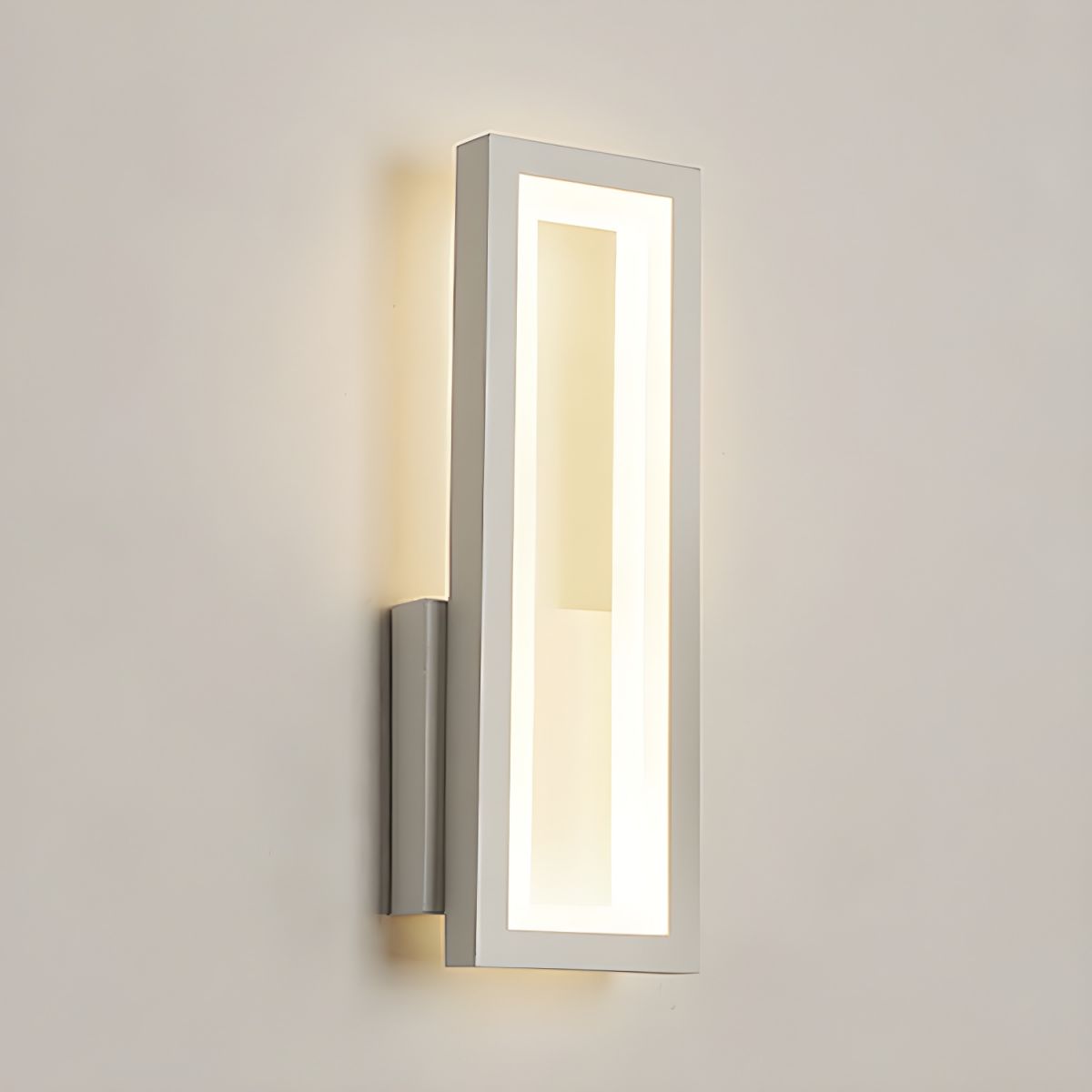 Rectangular LED Wall Light with Illuminated Frame