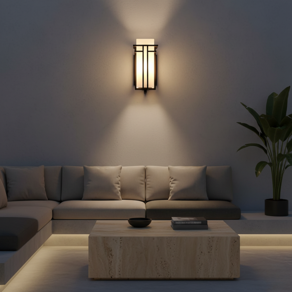 Glass Shade Retro Industrial IP65 Outdoor Wall Light