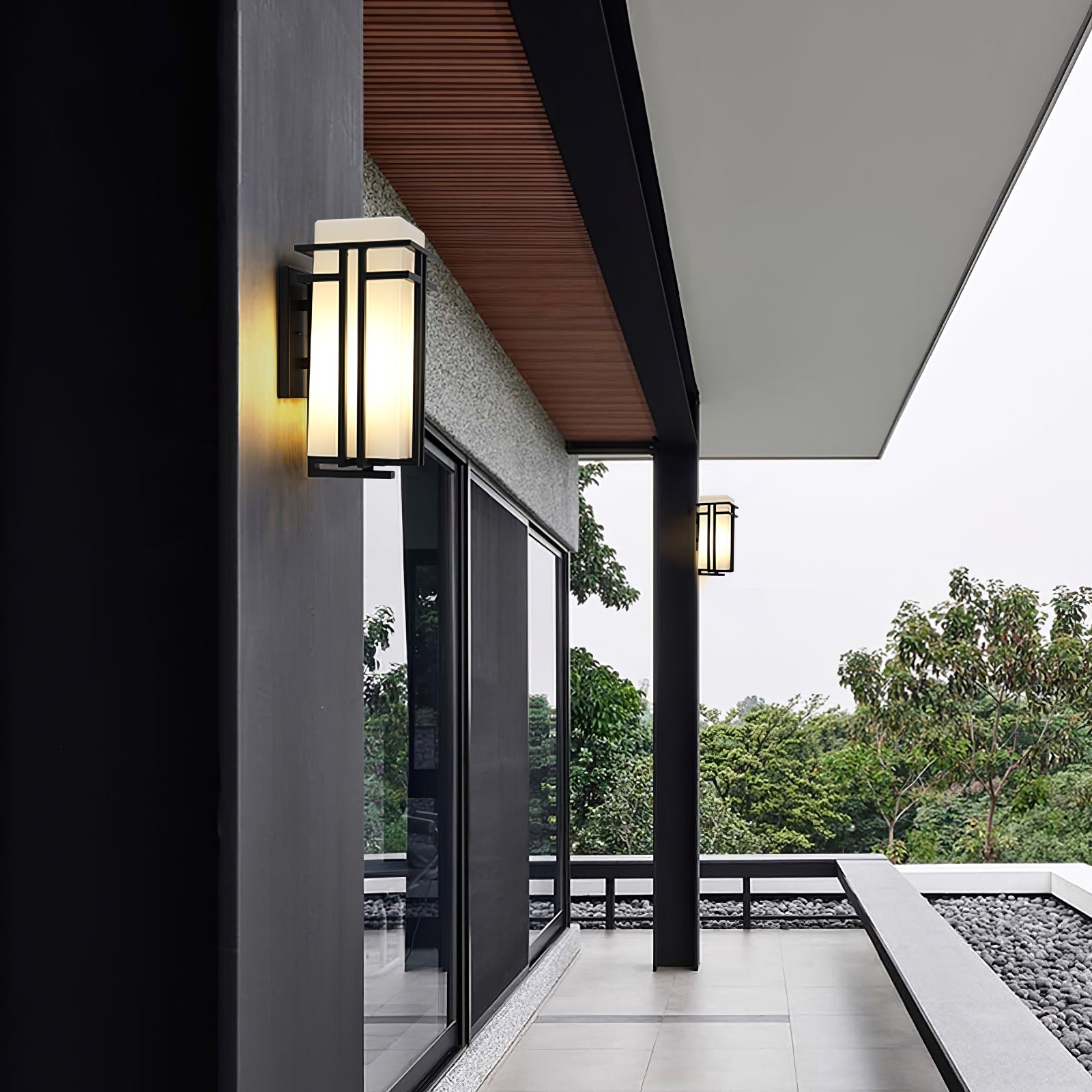 Glass Shade Retro Industrial IP65 Outdoor Wall Light