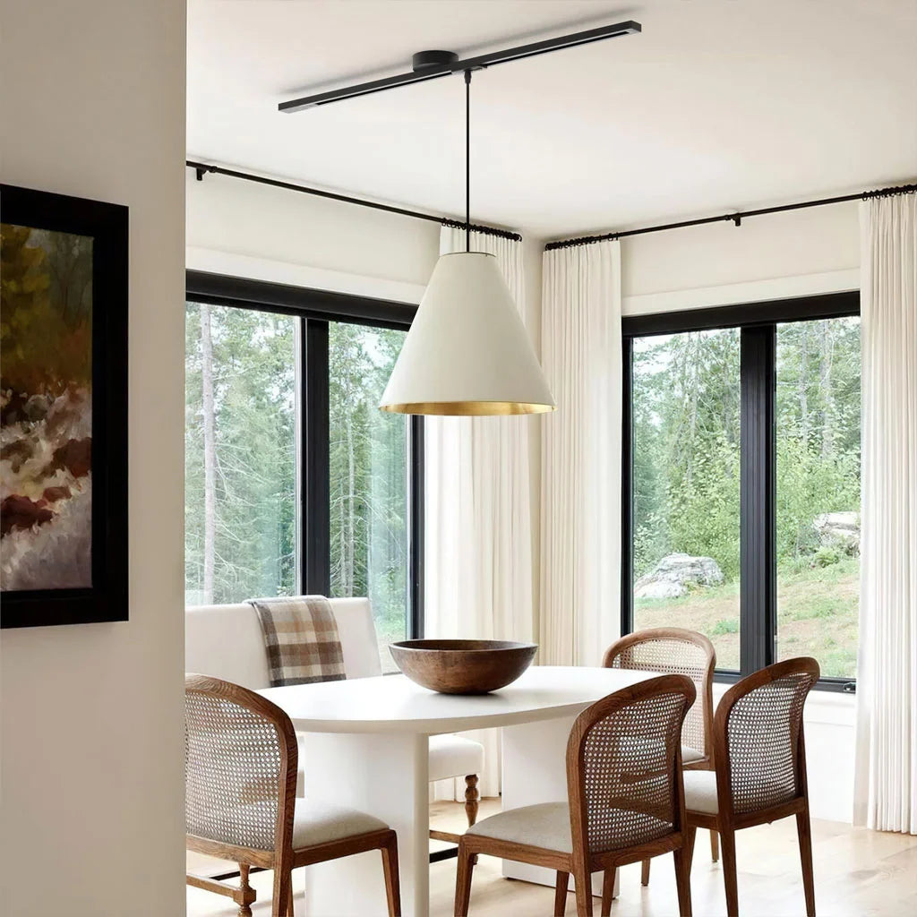 Rotatable Movable Ceiling Rail for Pendant Light with 360° Rotation and Sliding Track