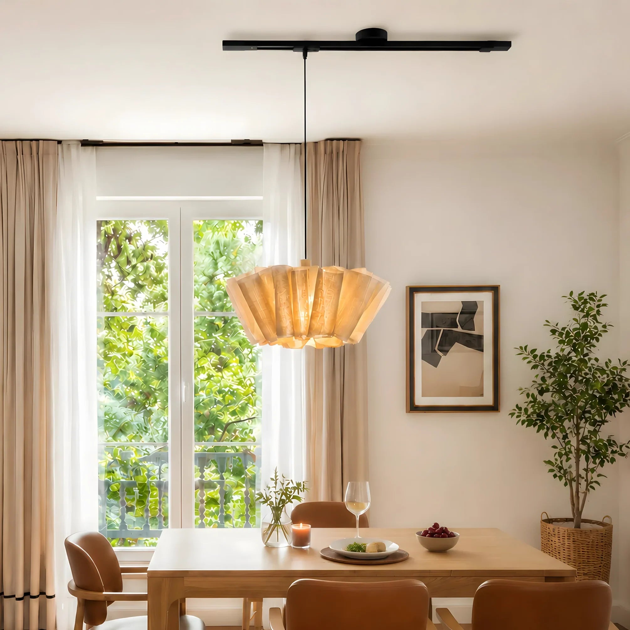 Rotatable Movable Ceiling Rail for Pendant Light with 360° Rotation and Sliding Track