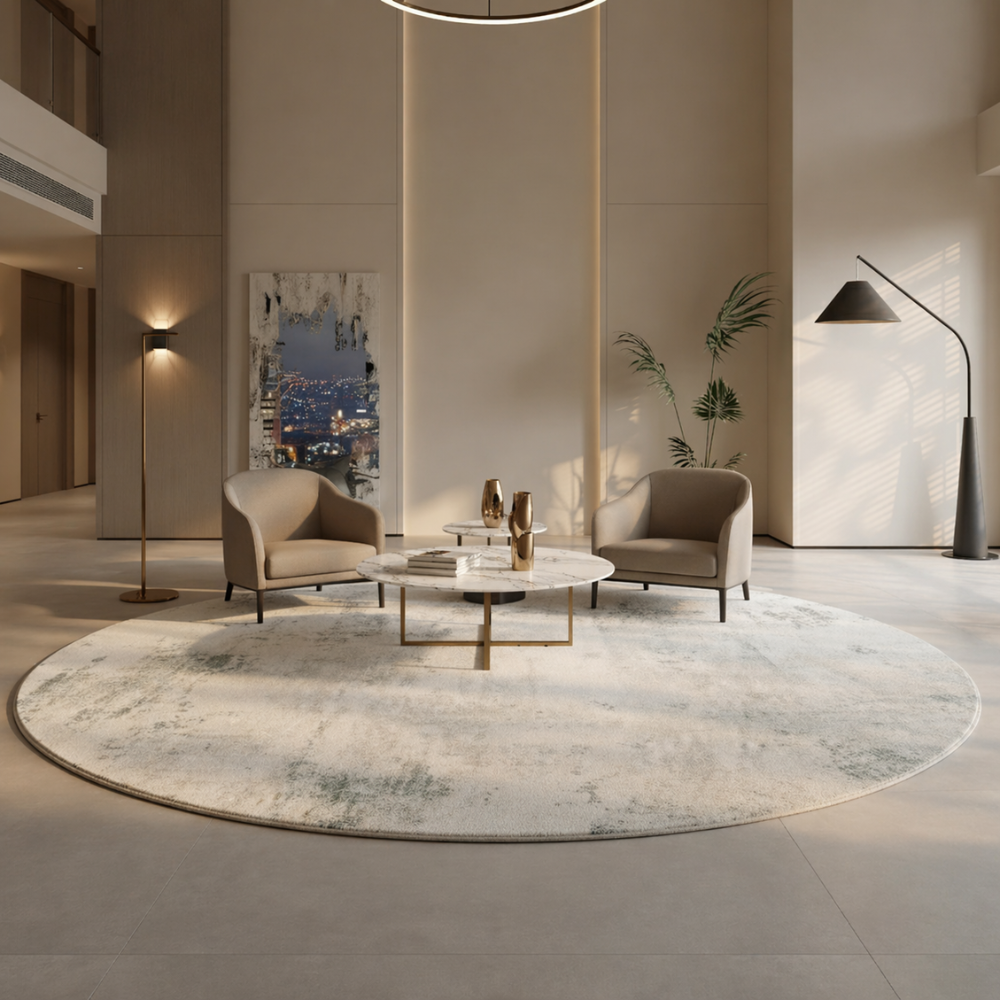 Round Plush Area Rug