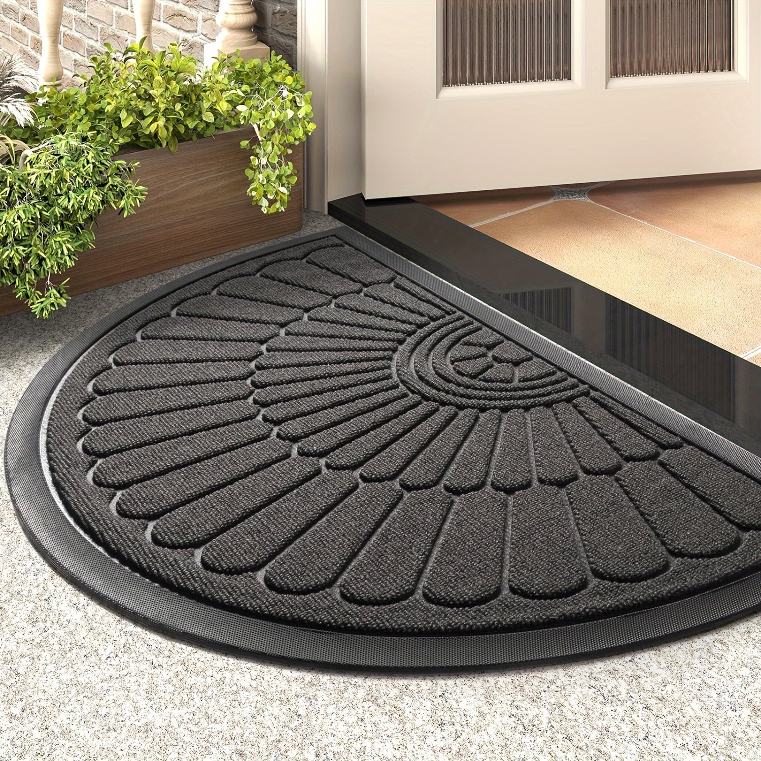 Semi-Circular Rubber Door Mat