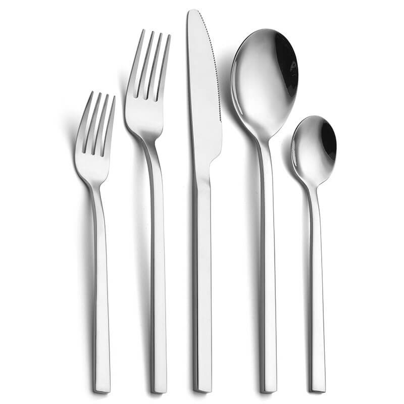 30-Piece Dishwasher-Safe Stainless Steel Cutlery Set with Ergonomic Handles