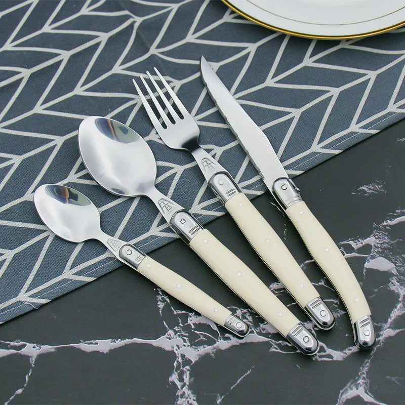 Set Of 4 Stainless Steel Laguiole Cutlery Set