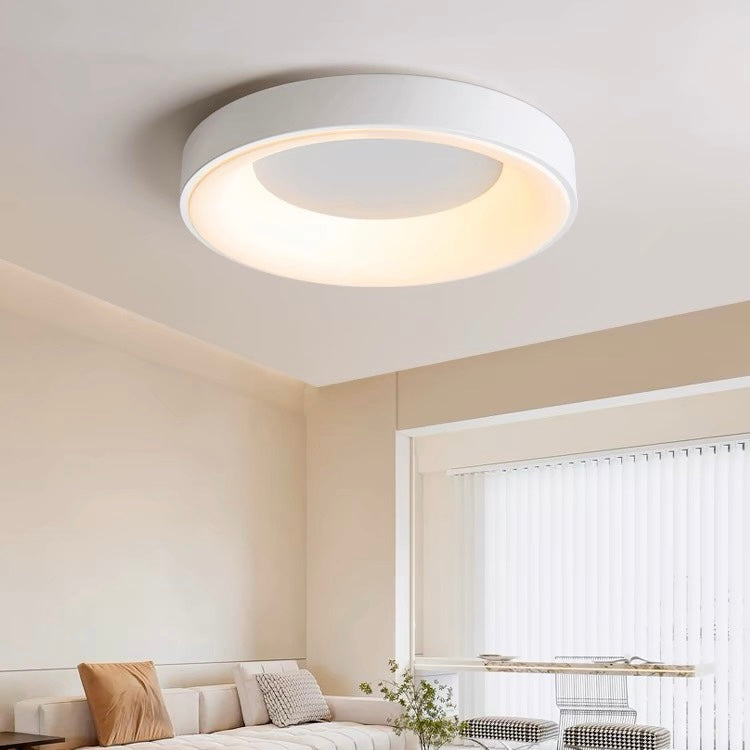 Simple LED Ceiling Light with Adjustable Color and Minimalist Round Design