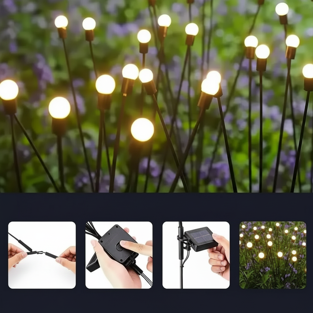 Solar Firefly Garden Lights