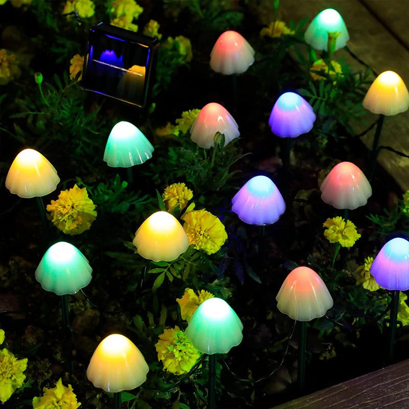 Solar LED Mushroom Garden Lights