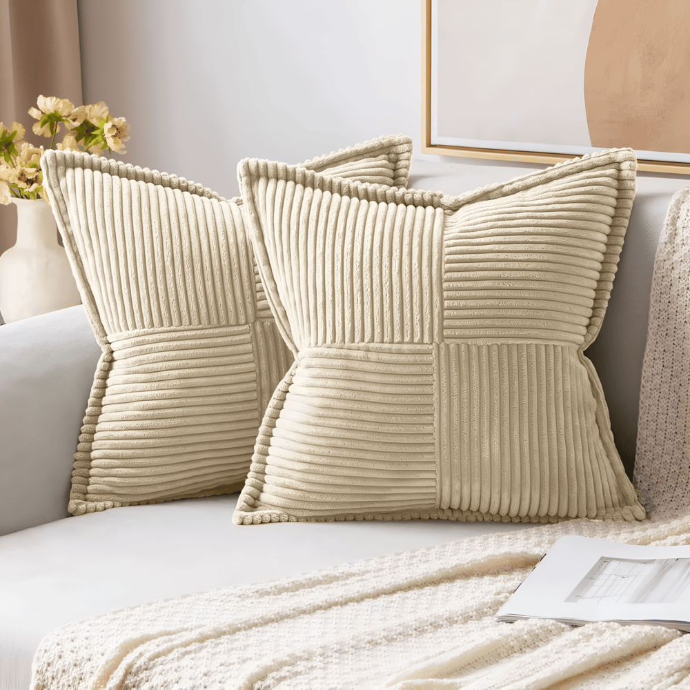 Stain-Resistant Plain Cushion Cover
