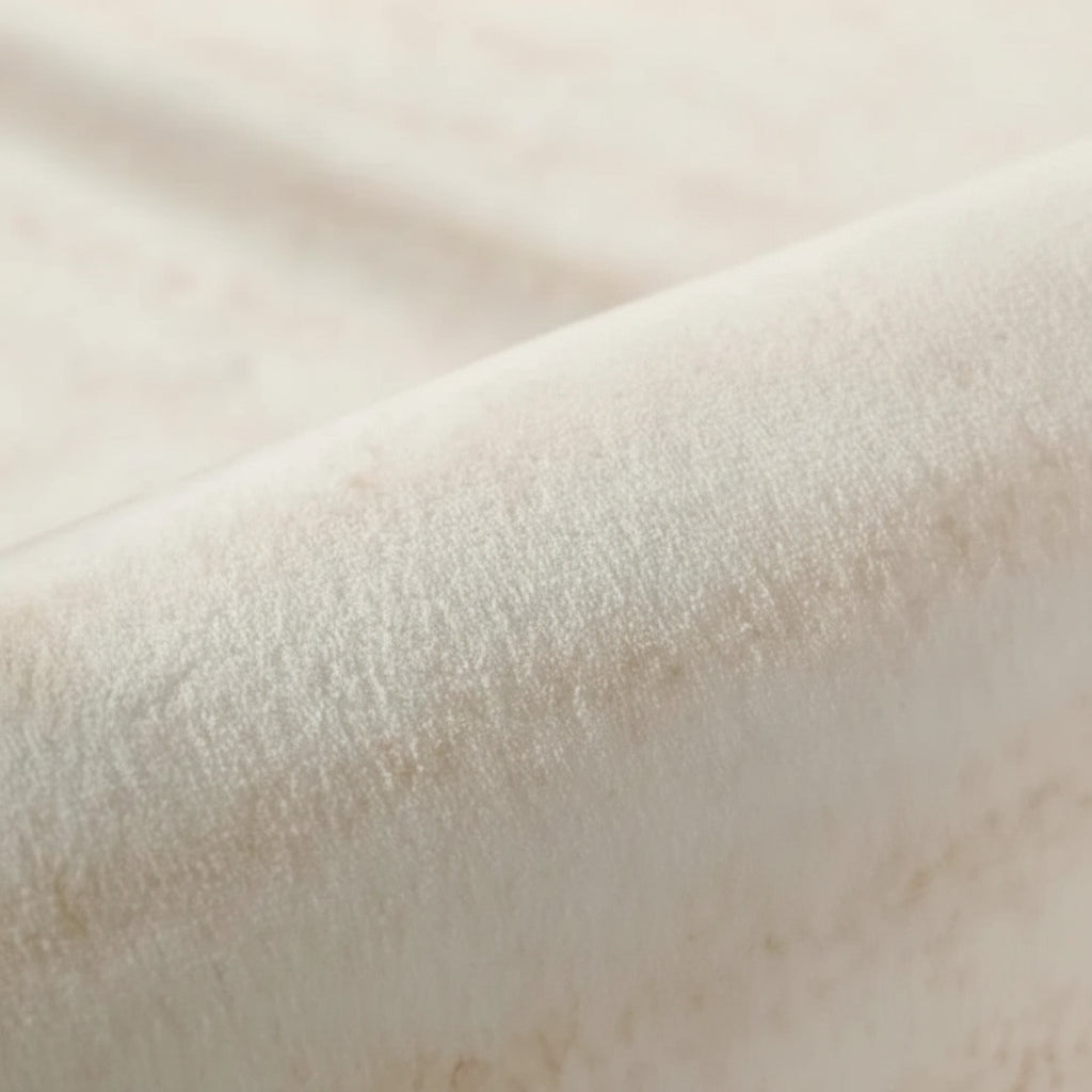 Washable Cream Striped Polyester Rug