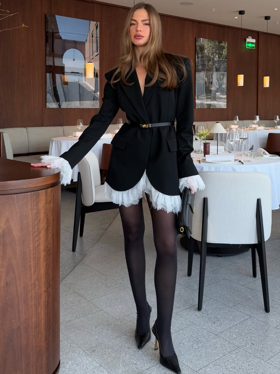 Women’s Lace-Panel Blazer